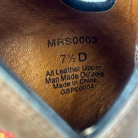 Twisted X Mens Western Boots Size 7 1/2 D‎ Brown Black Square Toe Embroidered - Picture 6 of 12